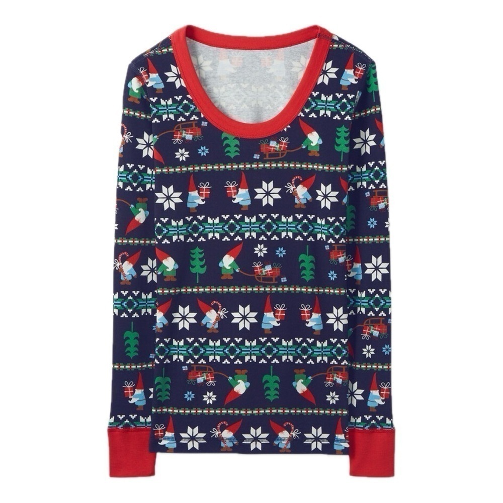 Hanna Andersson Holiday Gnome Pajama Top - Size XS